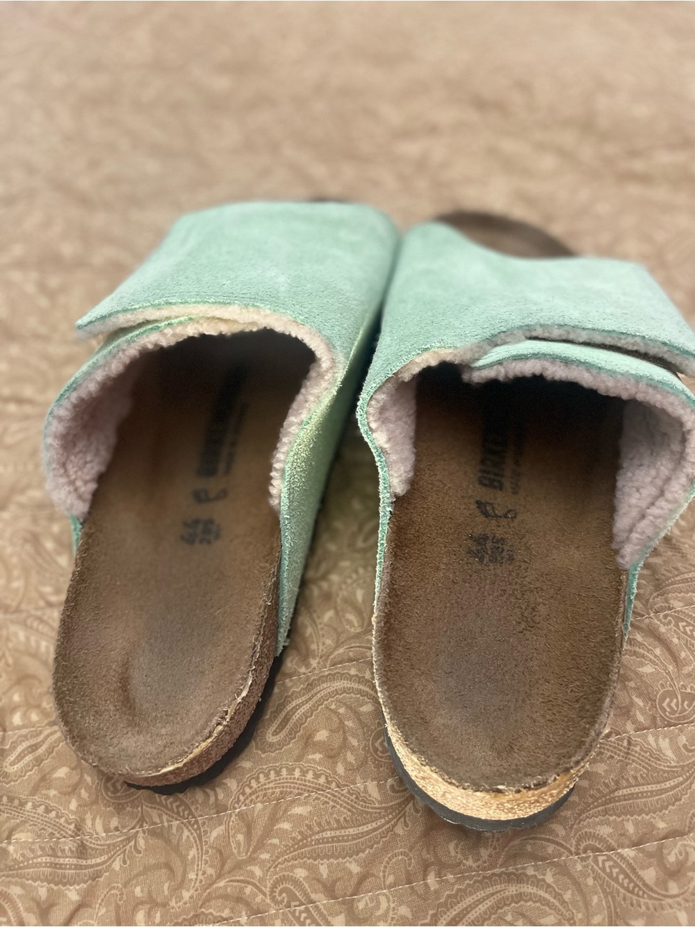 Birkenstock Stüssy Solana Suede Leather Slides - Size 44 (11 - 11.5) - Picture 4 of 6